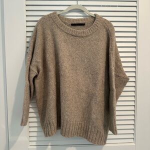 Jenni Kayne Warm Beige Crew Neck Sweater